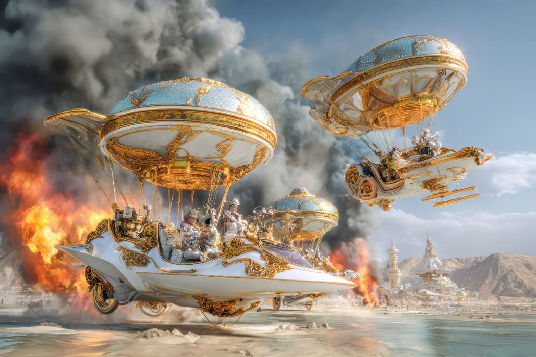 Premium Textil-Leinwand Festival in der Wüste