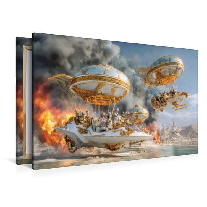 Premium Textil-Leinwand Festival in der Wüste