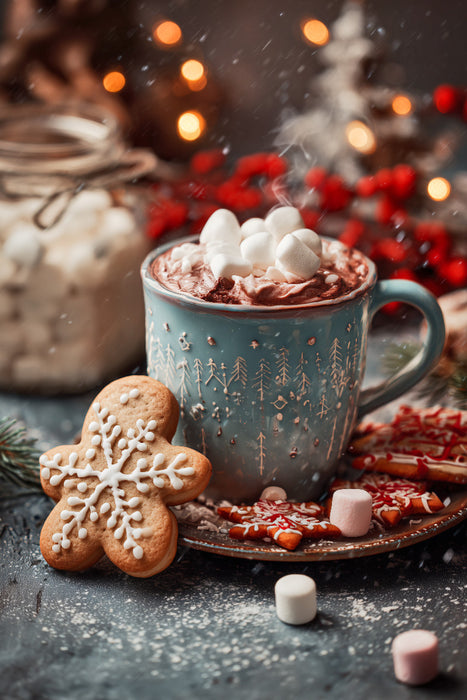 Premium Textil-Leinwand Weihnachtsplätzchen, süß, festlich & duftend