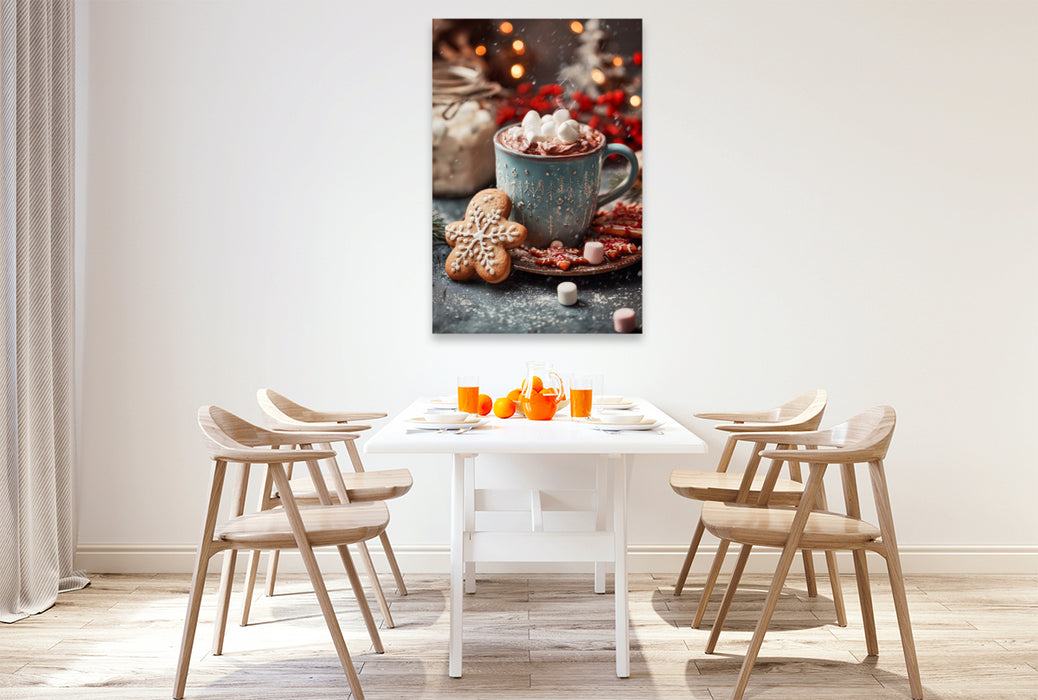 Premium Textil-Leinwand Weihnachtsplätzchen, süß, festlich & duftend