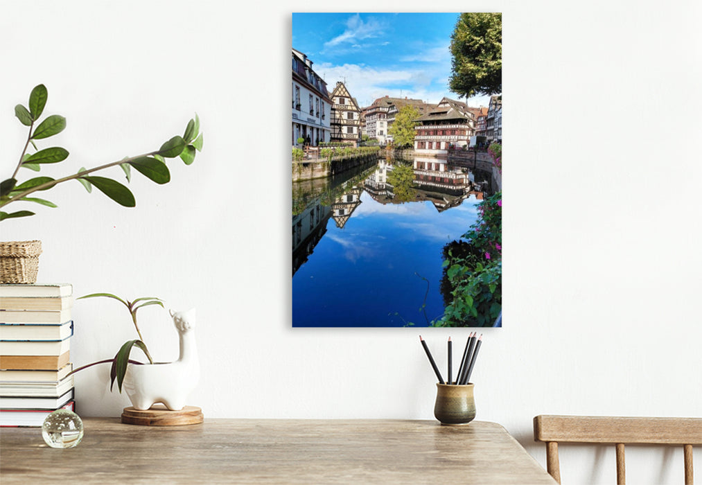 Premium Textil-Leinwand Altstadt Straßbourg