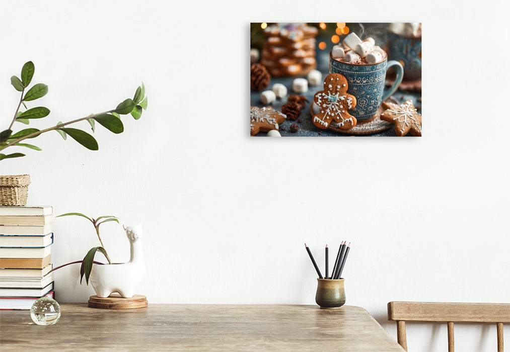 Premium Textil-Leinwand Weihnachtsplätzchen, festliche Gemütlichkeit