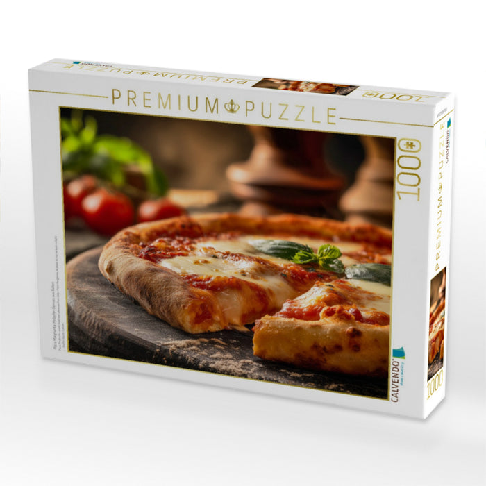 Pizza Margherita, Holzofen Genuss aus Italien - CALVENDO Foto-Puzzle'