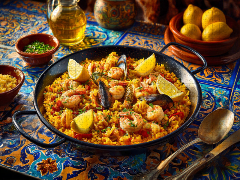 Paella, Spaniens buntes Nationalgericht - CALVENDO Foto-Puzzle'