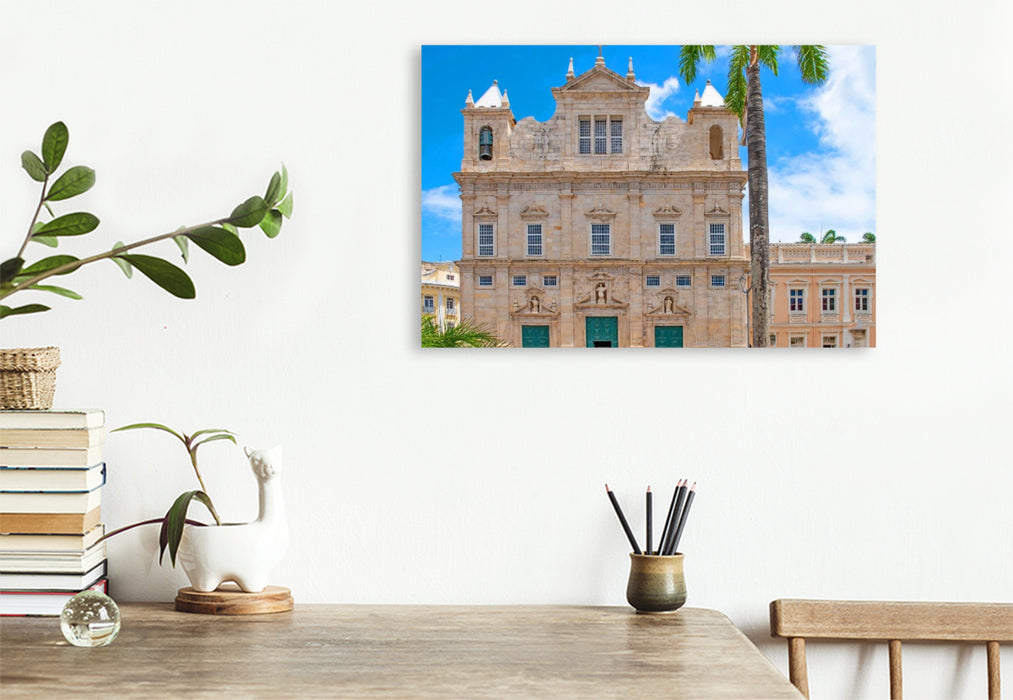 Premium Textil-Leinwand Kloster Sao Francisco, Salvador de Bahia, Brasilien