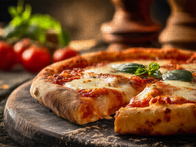 Pizza Margherita, Holzofen Genuss aus Italien - CALVENDO Foto-Puzzle'