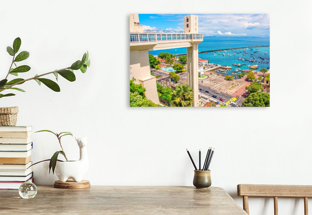 Premium Textil-Leinwand Elevador Lacerda, Salvador de Bahia