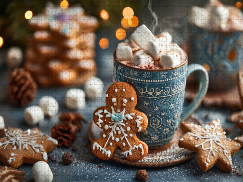 Weihnachtsplätzchen, festliche Gemütlichkeit - CALVENDO Foto-Puzzle'