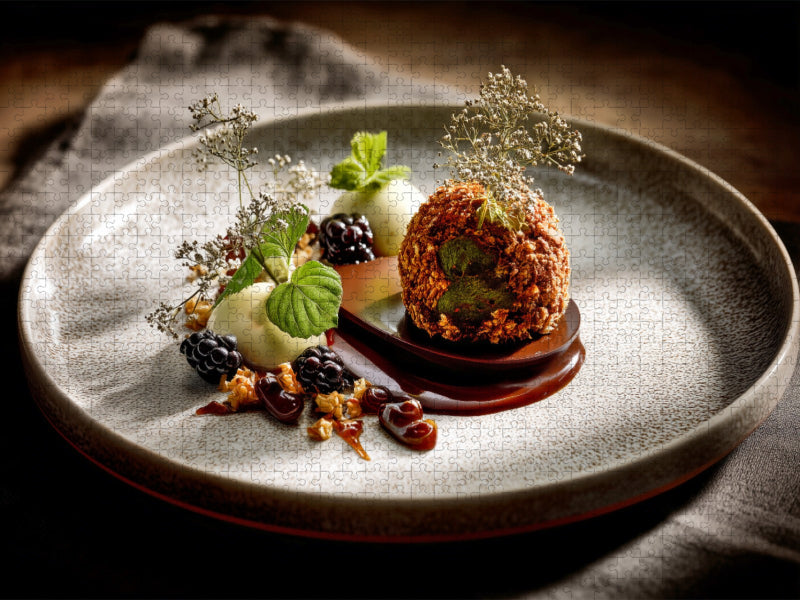 Fine Dining, kulinarische Kunst auf dem Teller - CALVENDO Foto-Puzzle'
