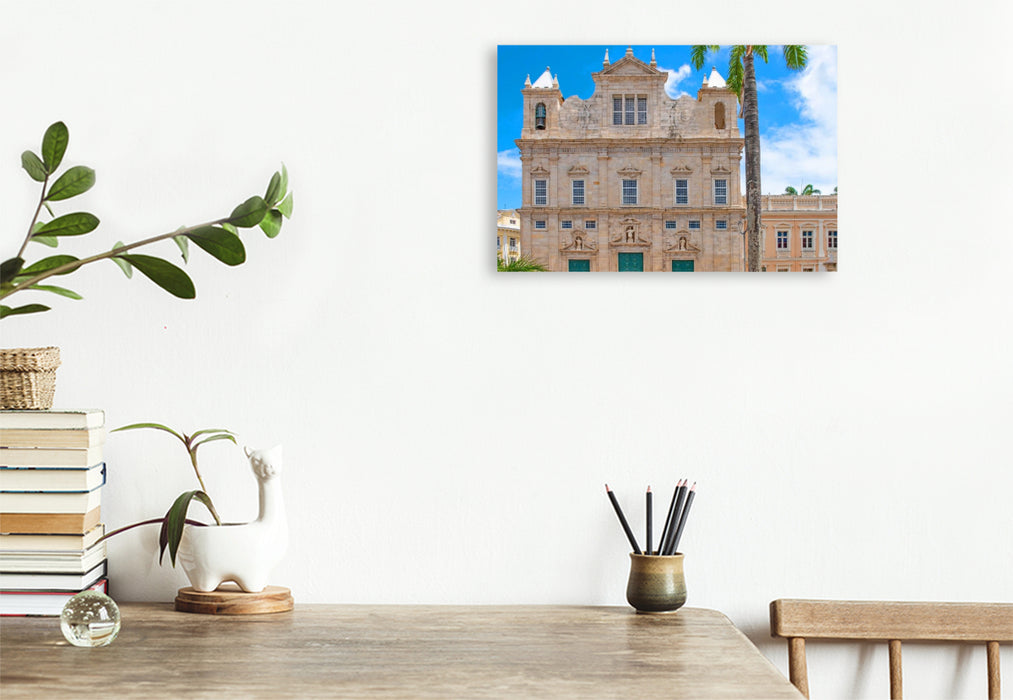 Premium Textil-Leinwand Kloster Sao Francisco, Salvador de Bahia, Brasilien