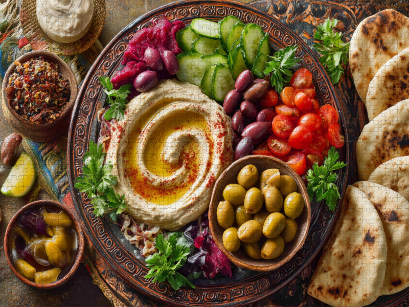 Mediterrane Mezze, Vielfalt der Aromen - CALVENDO Foto-Puzzle'