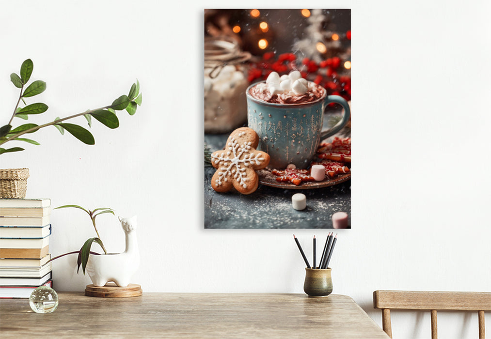 Premium Textil-Leinwand Weihnachtsplätzchen, süß, festlich & duftend