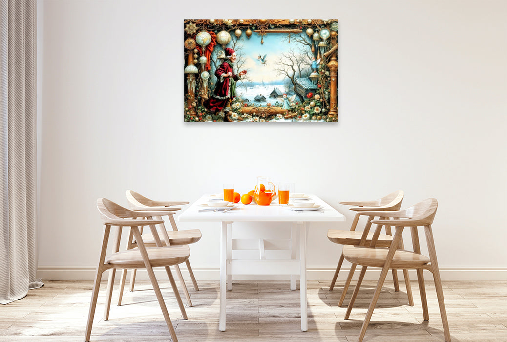 Premium Textil-Leinwand Das Winterfenster