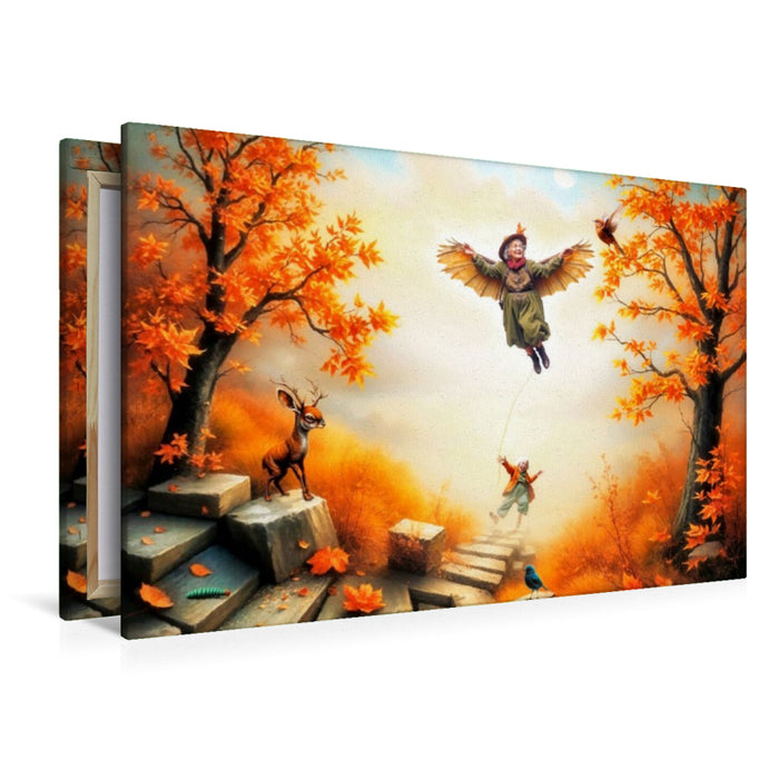 Premium Textil-Leinwand Herbstausflug