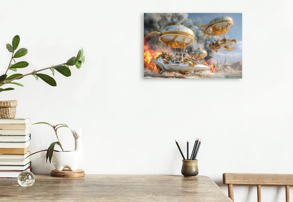 Premium Textil-Leinwand Festival in der Wüste