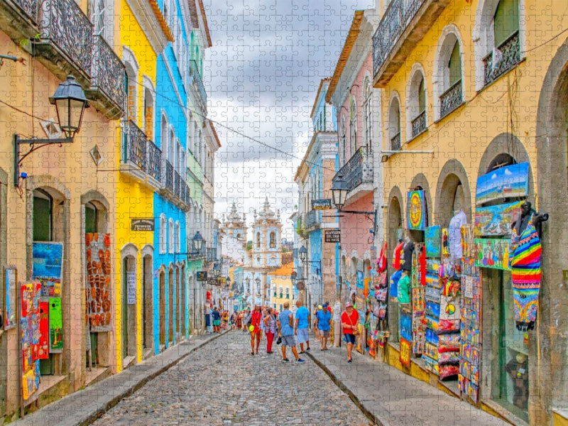 Rua Portas do Carmo Salvador, Brasilien - CALVENDO Foto-Puzzle'
