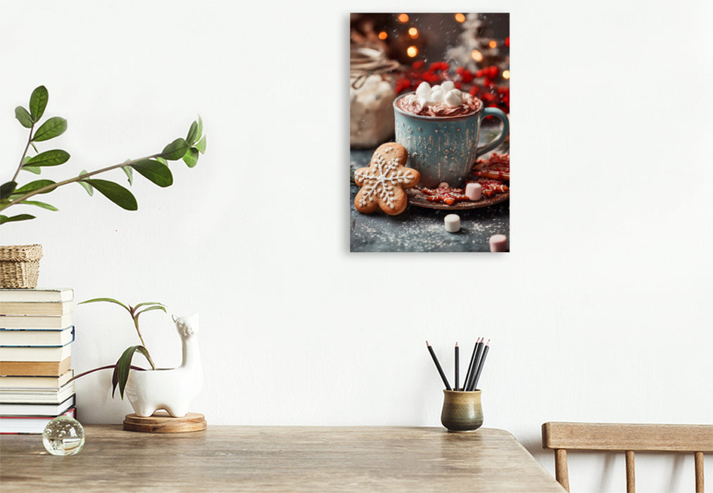 Premium Textil-Leinwand Weihnachtsplätzchen, süß, festlich & duftend