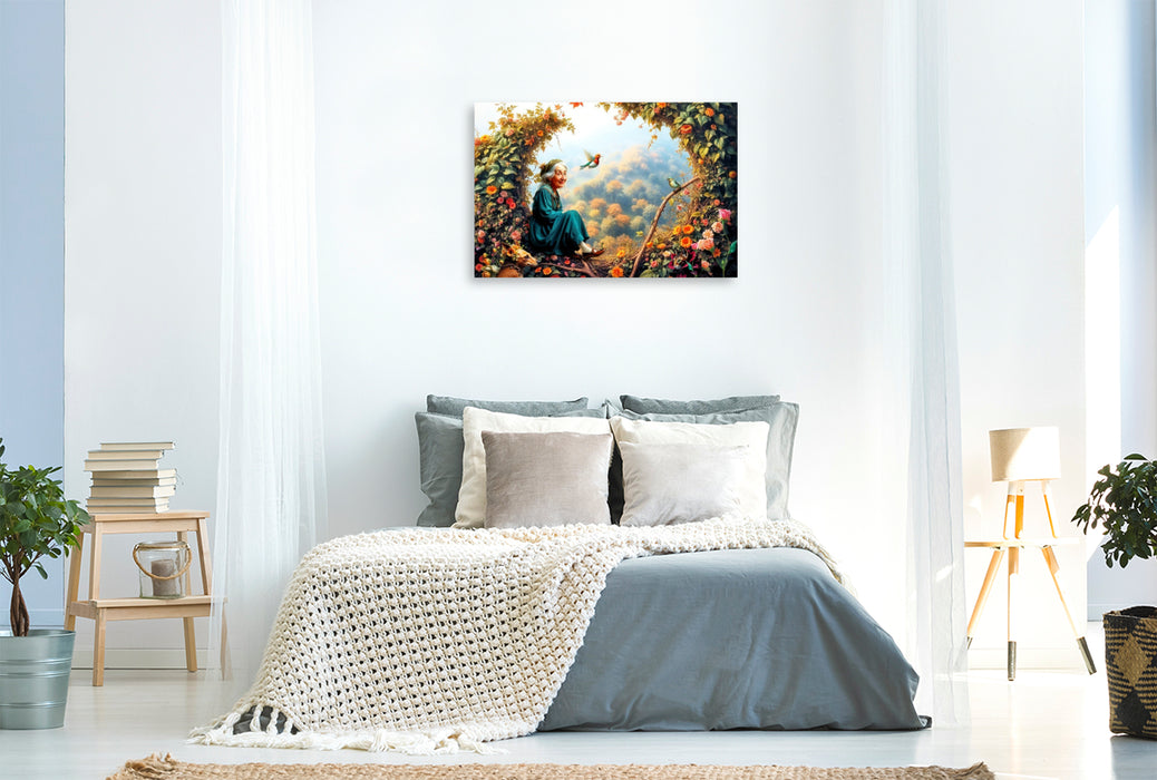 Premium Textil-Leinwand Das Fenster zum Herbst