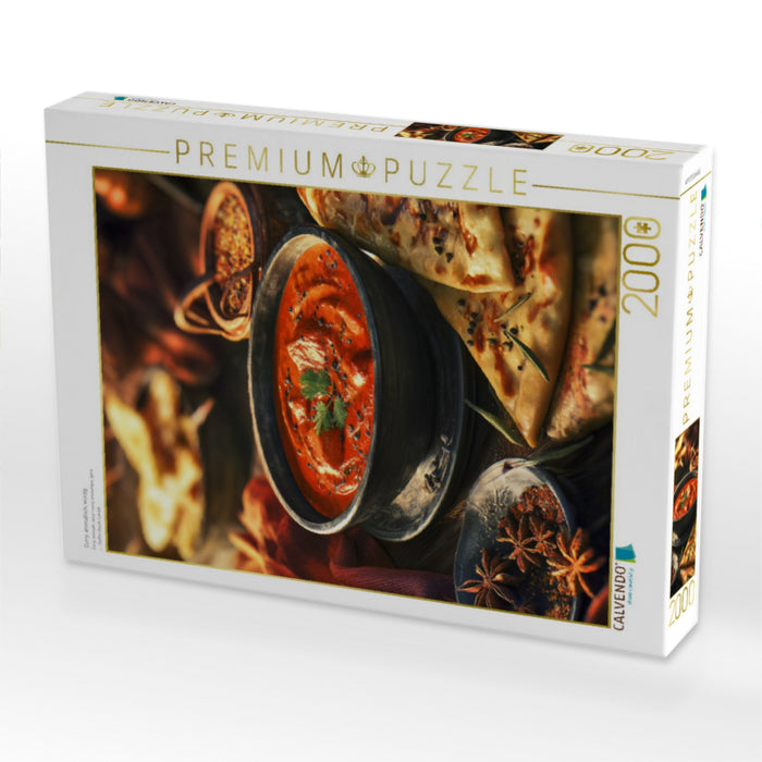 Curry, aromatisch, würzig & mit Naan - CALVENDO Foto-Puzzle'