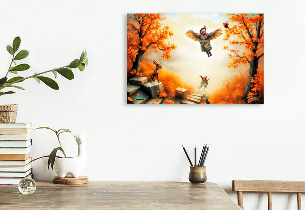 Premium Textil-Leinwand Herbstausflug