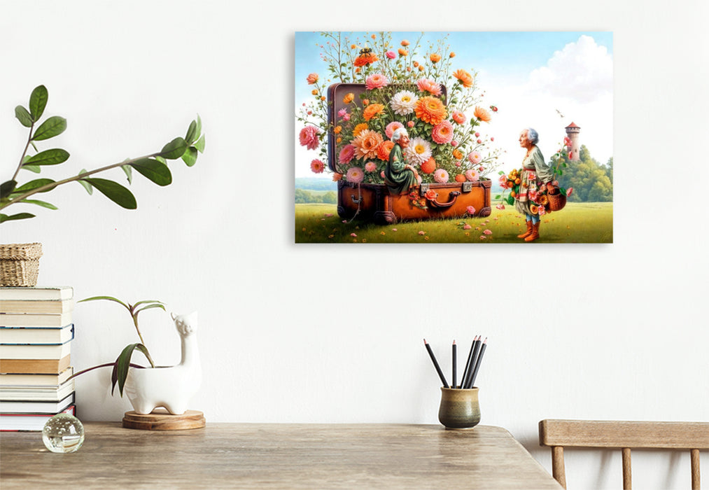 Premium Textil-Leinwand Langsam alles einpacken