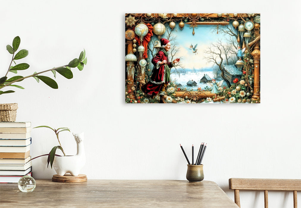 Premium Textil-Leinwand Das Winterfenster