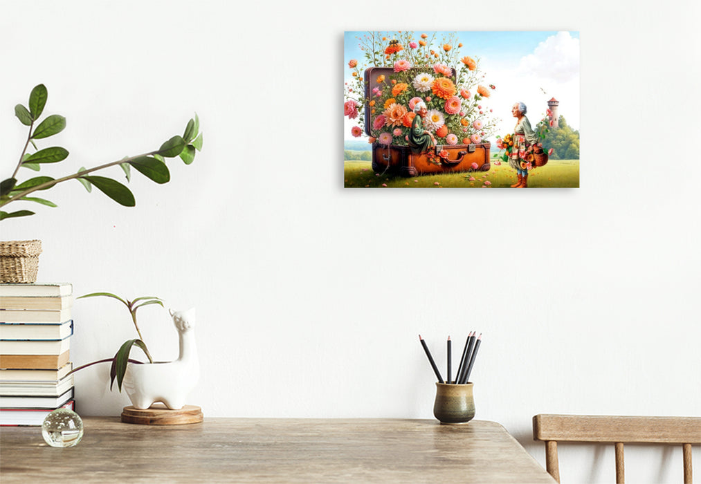 Premium Textil-Leinwand Langsam alles einpacken