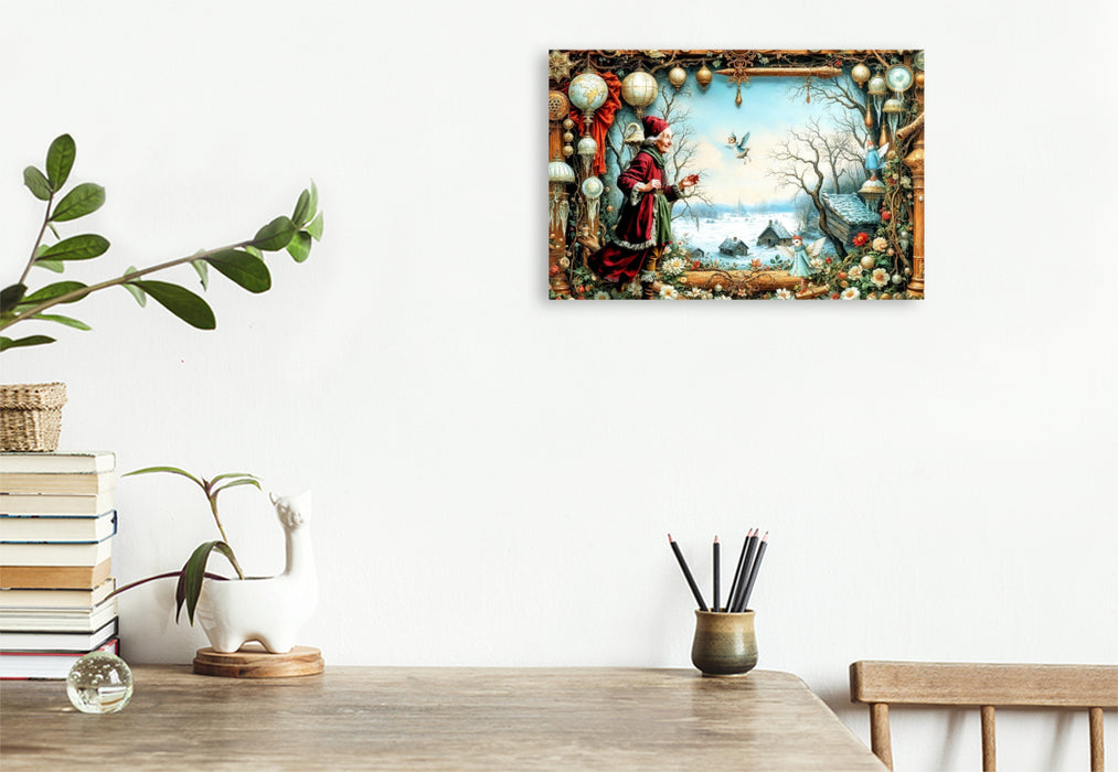 Premium Textil-Leinwand Das Winterfenster