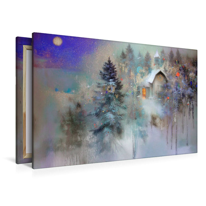 Premium Textil-Leinwand Weihnachtskapelle