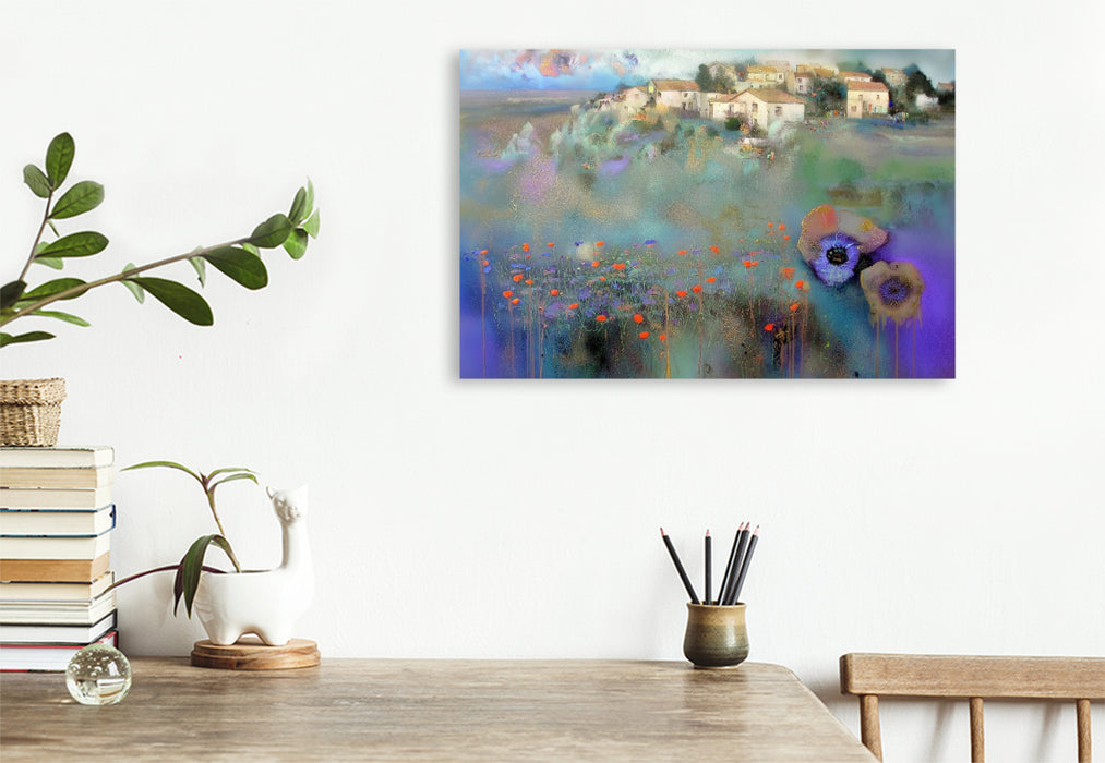 Premium Textil-Leinwand Sommermohn