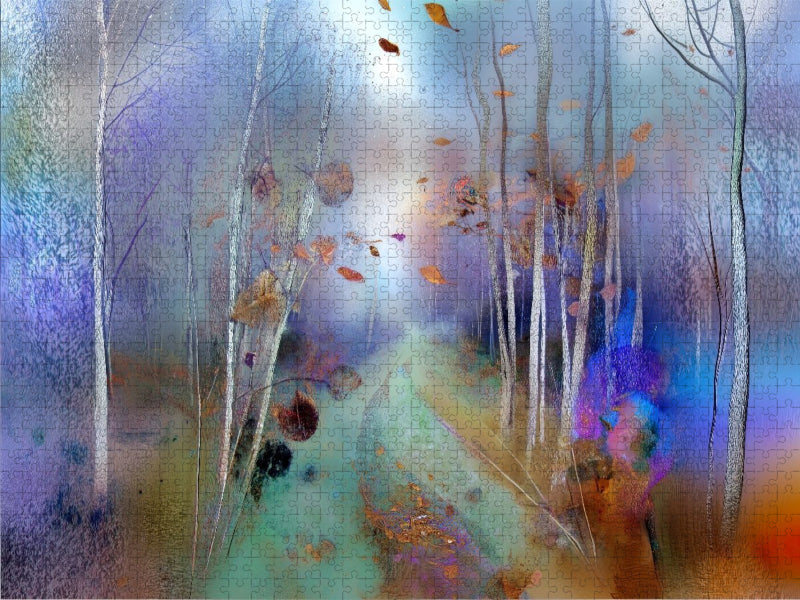 Weg im Herbstwald - CALVENDO Foto-Puzzle'