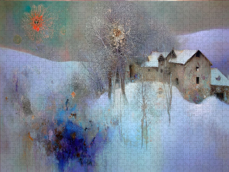 Winter am Gutshof - CALVENDO Foto-Puzzle'