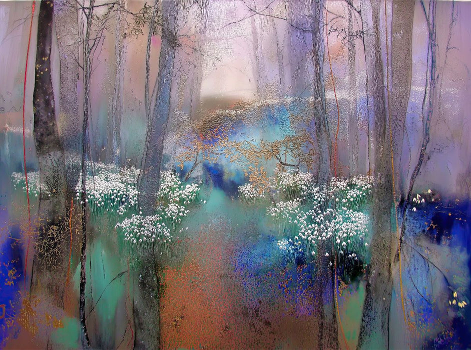 Schneeglöckchen im Wald - CALVENDO Foto-Puzzle'