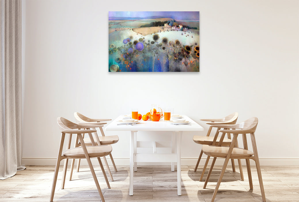 Premium Textil-Leinwand Herbstland