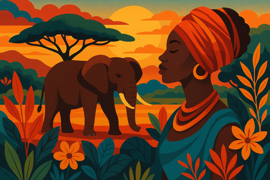 Premium Textil-Leinwand Stille Stärke – wenn Würde auf Wildnis trifft: Stolz einer Göttin