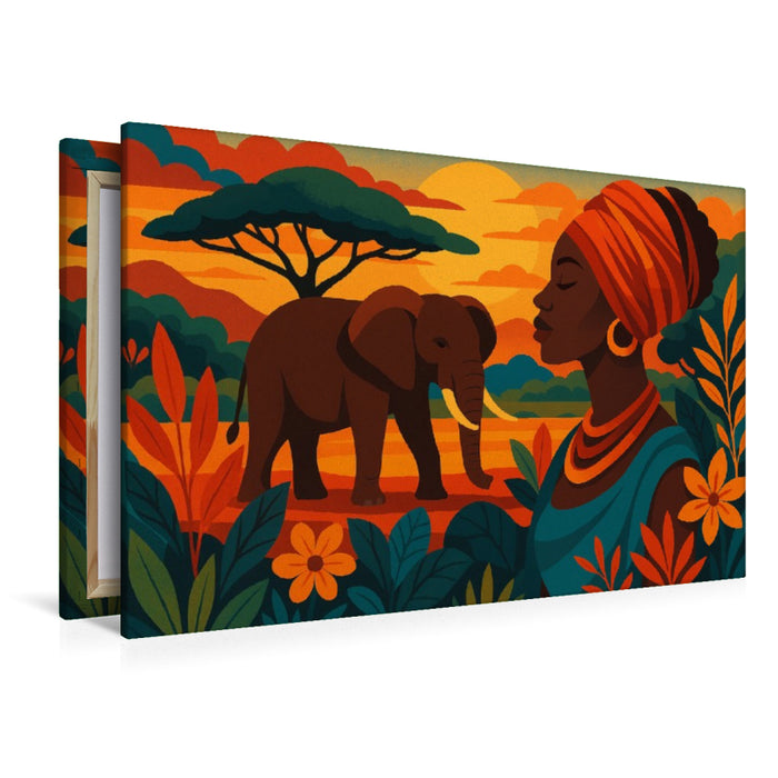 Premium Textil-Leinwand Stille Stärke – wenn Würde auf Wildnis trifft: Stolz einer Göttin