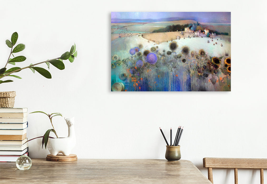 Premium Textil-Leinwand Herbstland