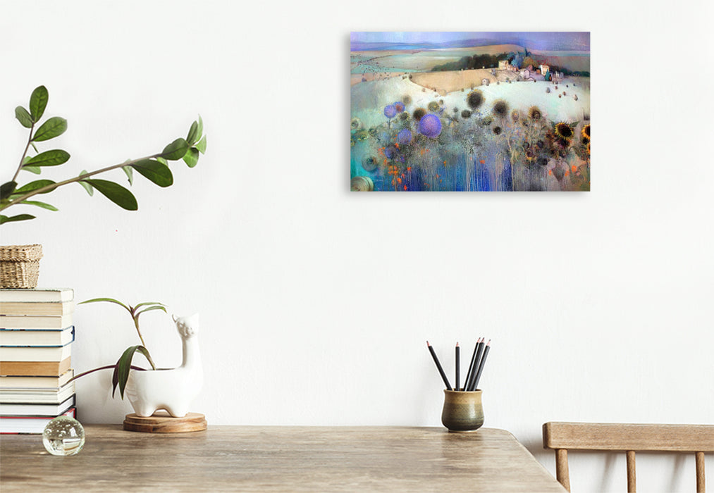 Premium Textil-Leinwand Herbstland