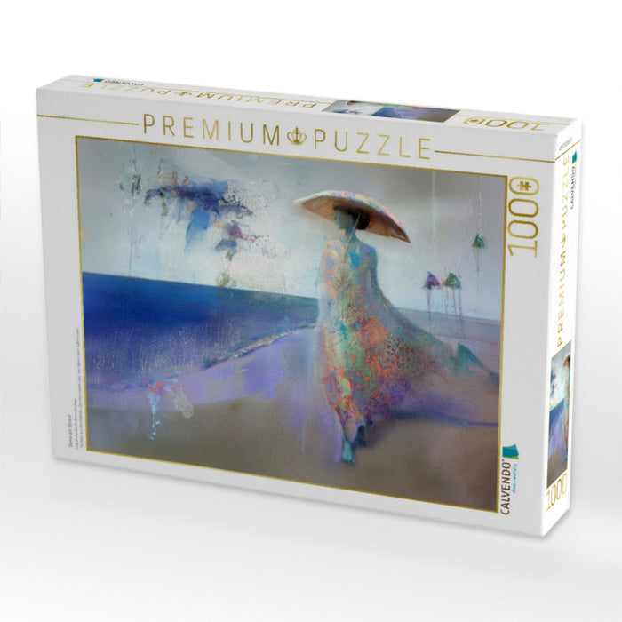 Dame am Strand - CALVENDO Foto-Puzzle'