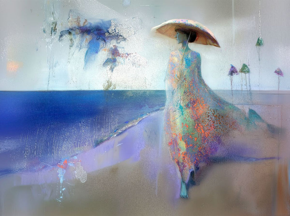 Dame am Strand - CALVENDO Foto-Puzzle'