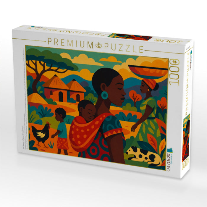 Ein Morgen in Mama Afrikas Armen - CALVENDO Foto-Puzzle'