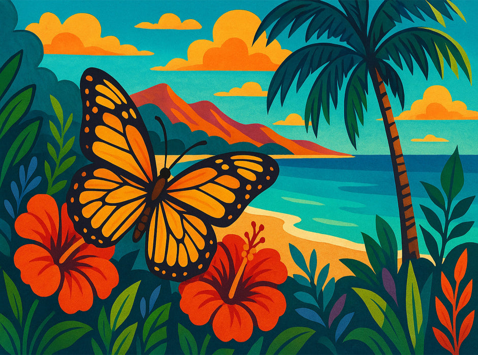 Wo der Schmetterling den Sommer küsst - CALVENDO Foto-Puzzle'