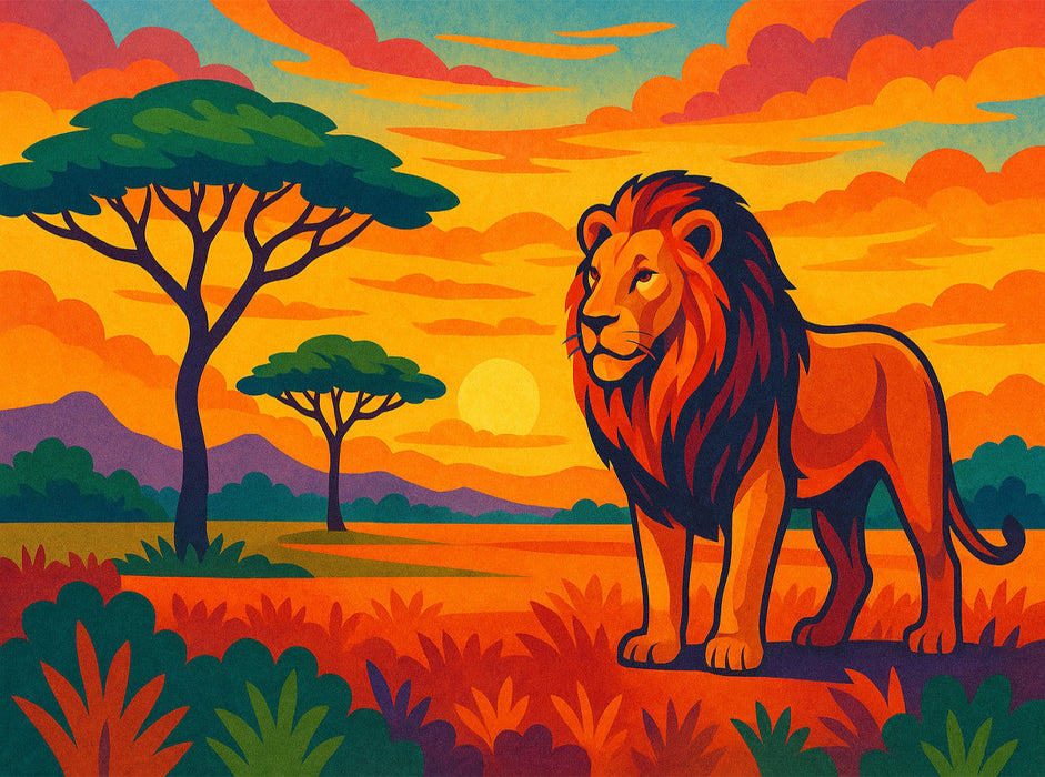 Mut im Herzen, Feuer im Blick – der Hüter der Steppe - CALVENDO Foto-Puzzle'