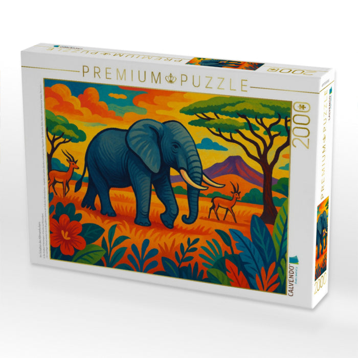 Im Schatten des Kilimandscharo - CALVENDO Foto-Puzzle'