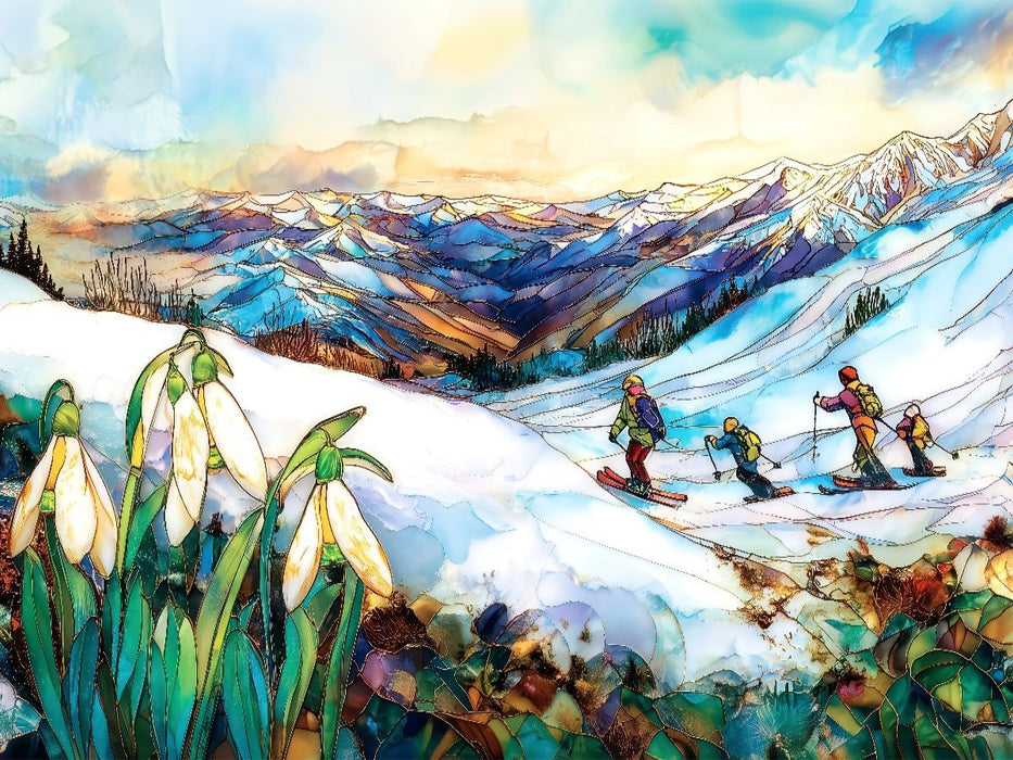 Schiabfahrt - CALVENDO Foto-Puzzle'