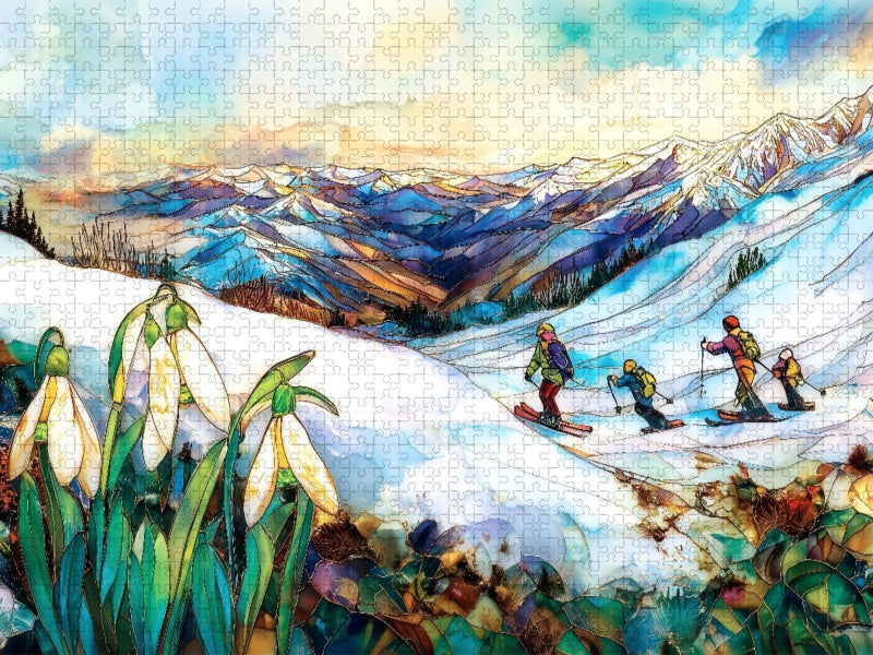 Schiabfahrt - CALVENDO Foto-Puzzle'