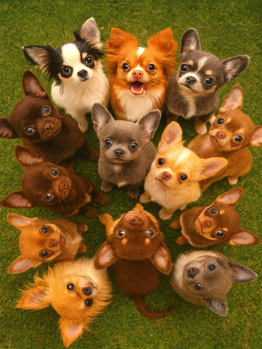 Chihuahua Diamonds – Kleine Freunde mit großen Augen - CALVENDO Foto-Puzzle'