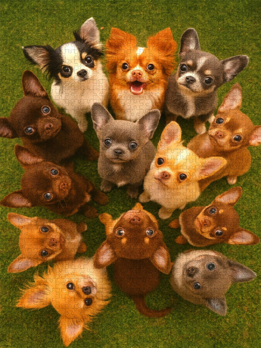 Chihuahua Diamonds – Kleine Freunde mit großen Augen - CALVENDO Foto-Puzzle'