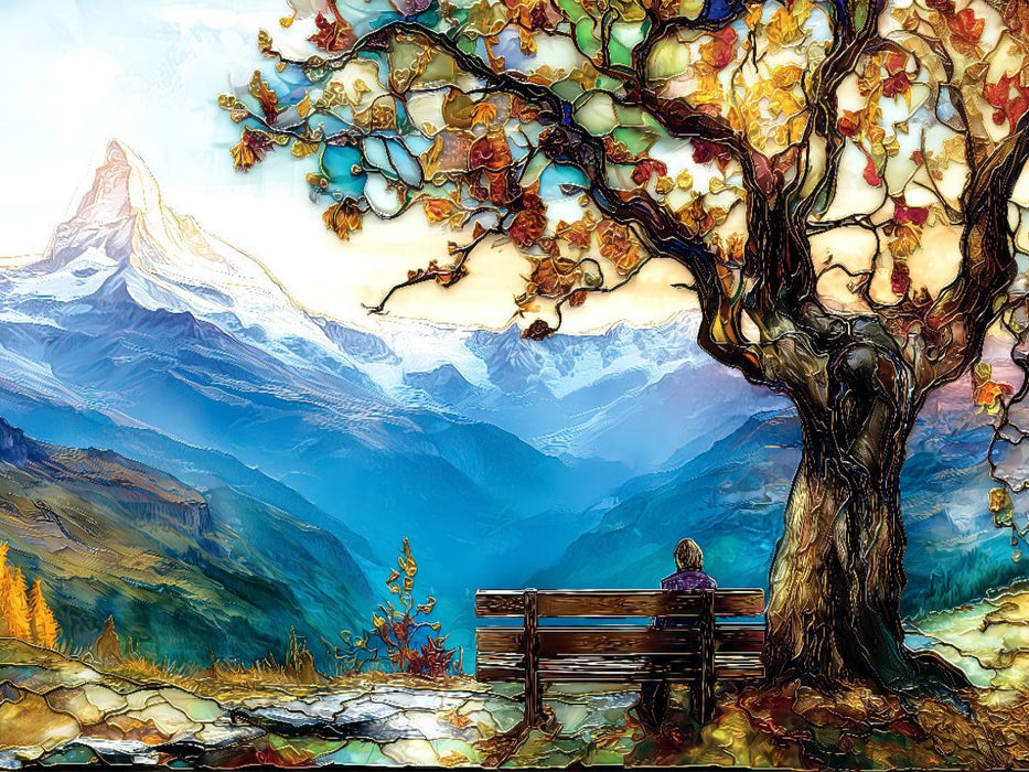 Rast unterm alten Baum - CALVENDO Foto-Puzzle'