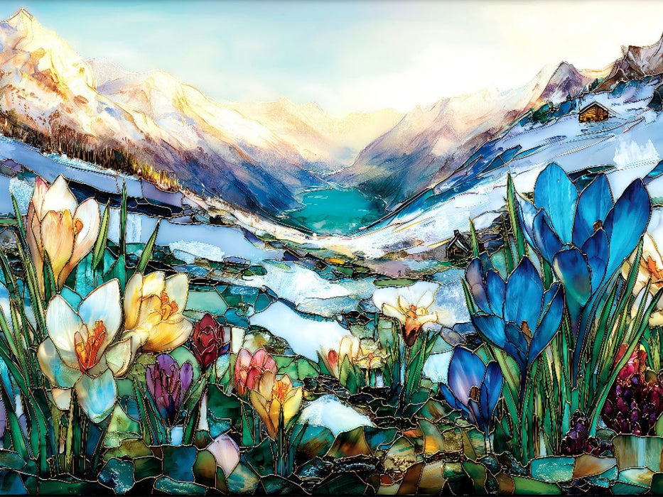 Frühlingserwachen in den Bergen - CALVENDO Foto-Puzzle'